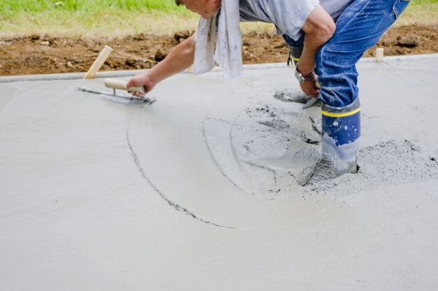 左官工事の様子